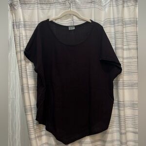 Oh My Gauze! Size 3 Women's Size L/XL Shirt Top Plum/Eggplant Purple Cotton